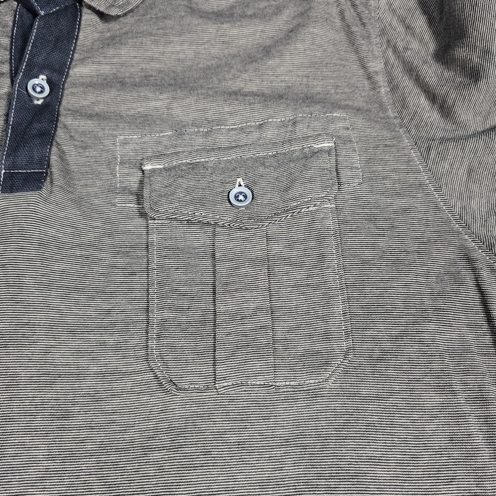 Tommy Bahama Jeans Island Modern Fit Polo Shirt Men Medium Gray Pima Cotton - Picture 2 of 10